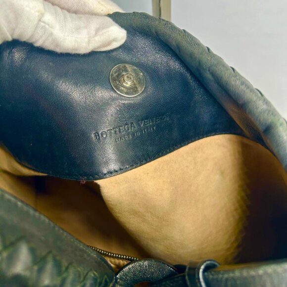 💎✨Beautiful✨💎Authentic BOTTEGA VENETA Intrecciato Shoulder Bag Black - Picture 13 of 15